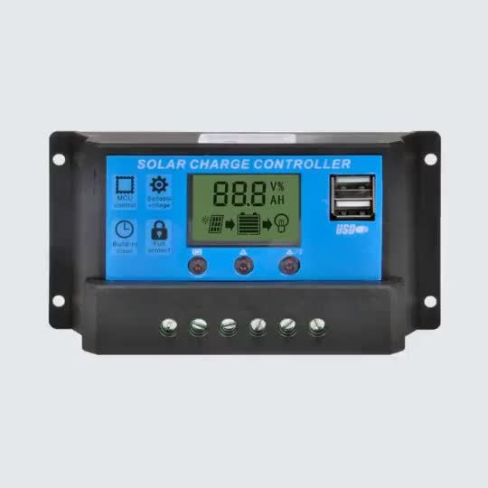 LCD display 12v 24v 48v 10a 20a 30a pwm solar charge controller | Lazada PH