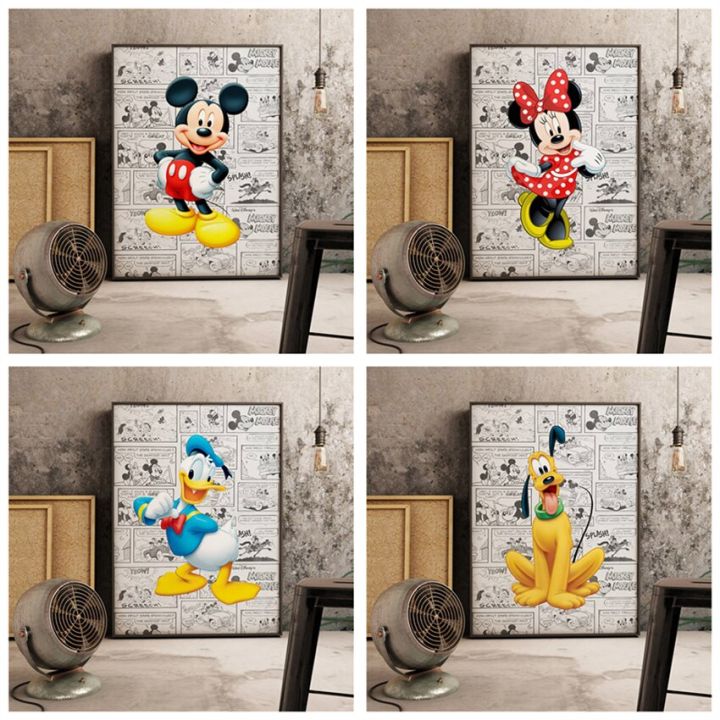 Classic Cartoon Characters Canvas Art High Definition Posters for Kids