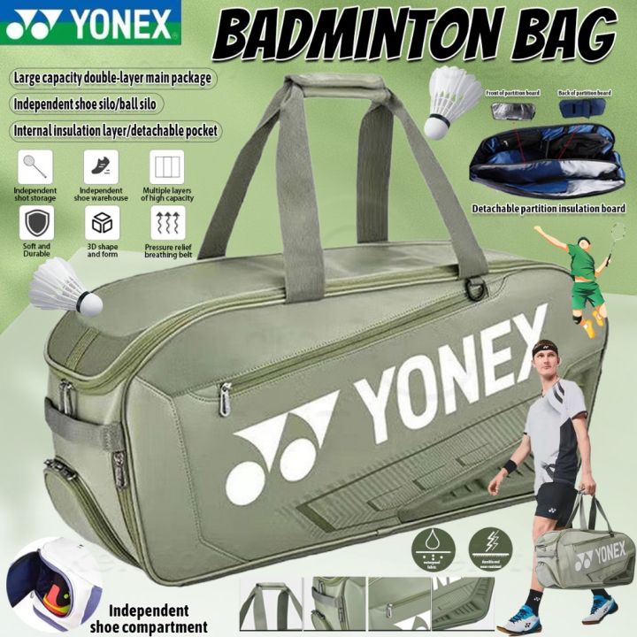 Badminton Bag Yonex Waterproof Wear-Resistant Backpack Badminton Bag ...