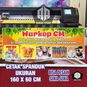 Cetak Spanduk Banner WARKOP & ANEKA MINUMAN Costom Desain