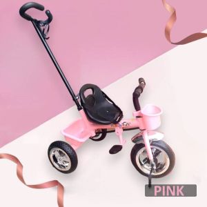 Kids push stroller bike rubber tire 3 Wheels Push Trolley Bike for baby Tricycle bicycle