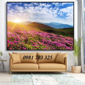 Tranh gạch vườn hoa 3D