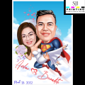 Caricature A4 size / SJI RIGID Sintra Board Caricature / Wall Decor. 