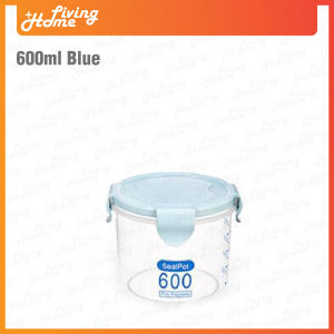 Air Tight Seal Round Plastic Container Food Storage Box Round Container Kitchen Storage Bekas Simpan Makanan Bulat Kedap Udara