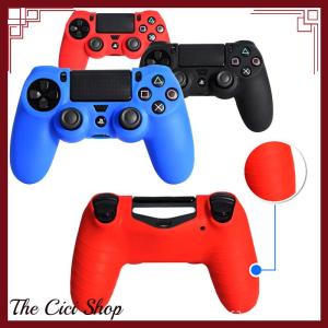 [The Cici Shop] Soft Silicone Protective Control Cover For Playstation 4 Controller Skin PS4 Gamepad Case With Joystick Grip Caps