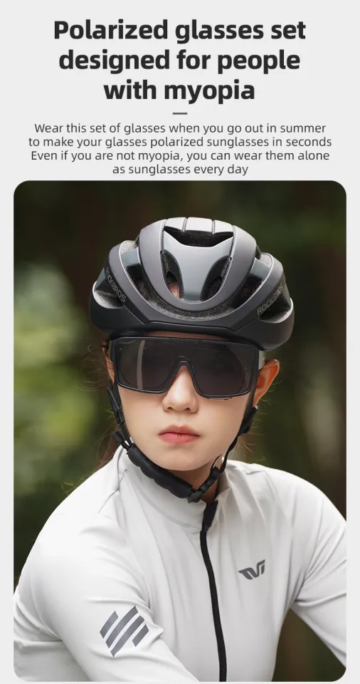 ROCKBROS Polarized Sunglasses for Men Women Large Frame Anti-UV