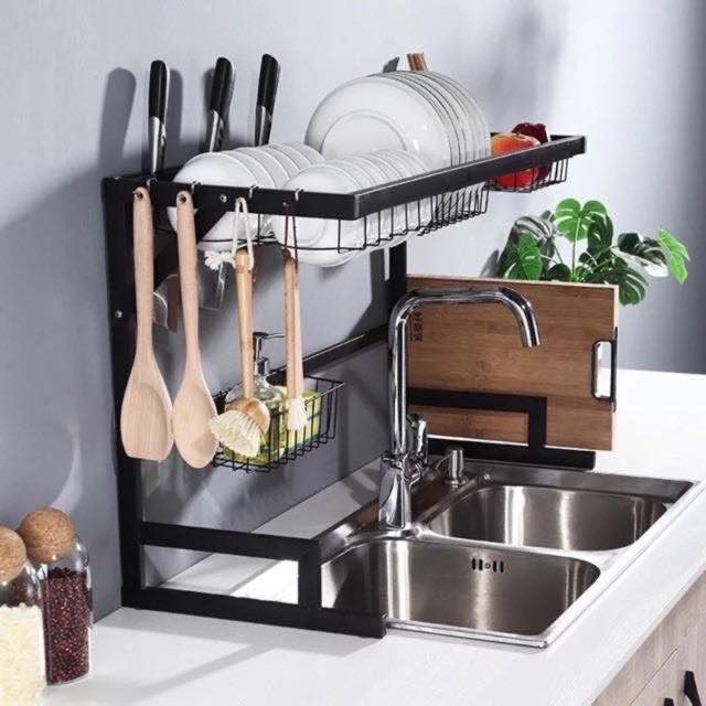 Trendy 6585cm Stainless Steel Kitchen Shelf Rack Dishwasher Chopstick