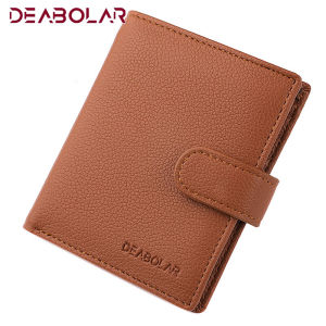 Deabolar K3268-2 Dompet Uang 3 Lipat Tebal Pria Wanita Ukuran 3/4 Bahan Sintetis Kulit Jeruk
