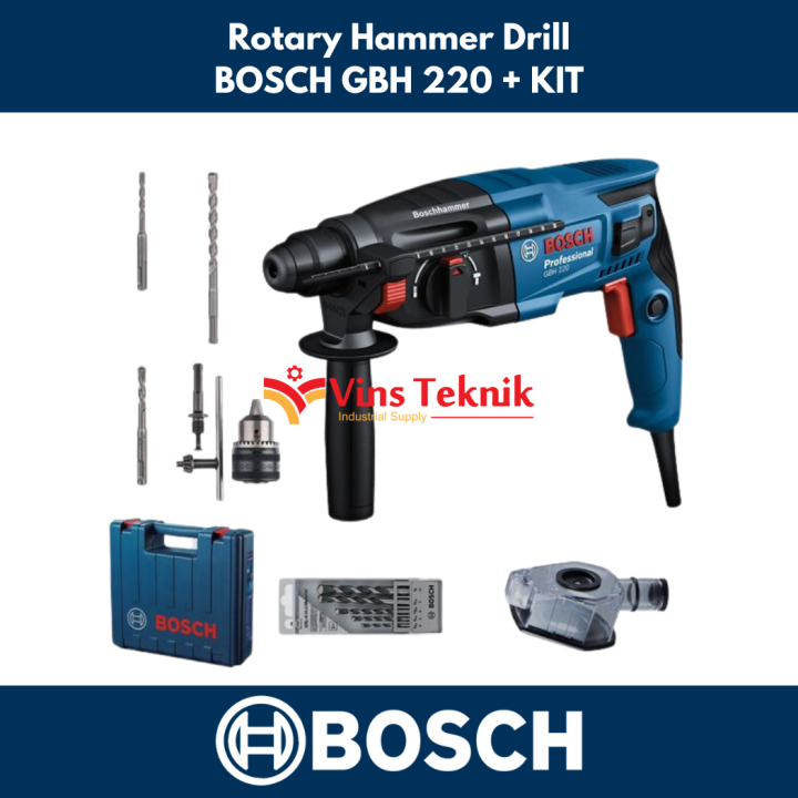 Mesin Bor Bobok Beton Bosch GBH220 SDS Plus Rotary Hammer 22mm GBH 220 ...