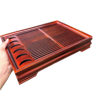 Khay trà Minh Hải size Lớn hoạ tiết Mặt Trăng bằng nhựa giả vân gỗ cao cấp bền bỉ sang trọng phòng khách cho gia chủ