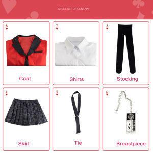 Anime Kakegurui Jabami Yumeko Cosplay Costume For Women Girl Midari Ikishima Jk Uniform Dress Sets Japanese Shirt Short Skirt