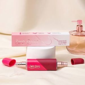 FWFHTP 2in1 Travel Perfume Bottle ABS 5ml+5ml Refillable Portable Heart Shaped Mini Fragrances Dispenser