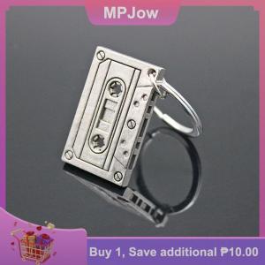 【MPJow】 1 2pcs Vintage Audiotape Keychain Hipster Cool Personality Cool Style Couple Hip Hop Punk Keychain Pendant Jewelry