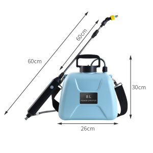 【Ready Stock】8L Electric Garden Sprayer Battery Powered Sprayer with Adjustable Nozzle and Telescopic Spray Portable Electric Sprayer with Shoulder Strap for Gardening Cleaning
