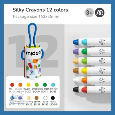 [SG STOCK] Mideer All Silky Washable Crayons - Children Kid Fun Colorful Crayon Colour Pencils Christmas Gift Present