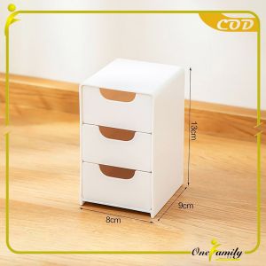 ONE-C1398 Rak Laci Susun Mini 3 Tingkat / Tempat Penyimpanan Drawer Storage Box Laci Mini Aesthetic