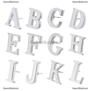 [COD] SweetBabiese Chất Lượng Cao Cổ Điển Phong Cách Bạc Thư A-Z Kim Loại Trâm Phụ Nữ Người Đàn Ông Của Ve Áo Pin Của Phụ Nữ Hat Khăn Ba Lô Huy Hiệu Đồ Trang Sức