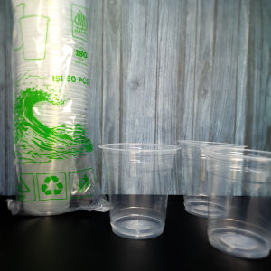 Gelas plastik bening juice 12 14 16 Oz Tirta / jus / kopi tebal premium datar  isi 25 pcs bisa utk di print sablon