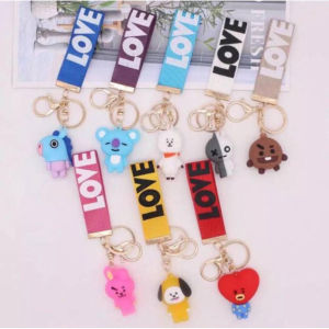 ✧SUPERMALL✧ Gantungan Kunci Love Gold Aksessoris Tas Kpop Keychain Import A032