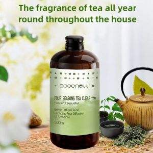 Large Bottle 500ML Essential Oil Diffuser Refill Aromatherapy Refill Home Air Freshener Oil Scent Fire-free Hotel Perfume Fragrances Rattan Sticks