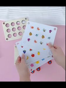 Memory Board Child Concentration Training Toys Intelligence Logic Thinking Parent Child Interaction Montessori Memory Match Chess Game 3D Puzzles Wooden Early Educational Family Party Casual Interaction Game Toy For Children Kid