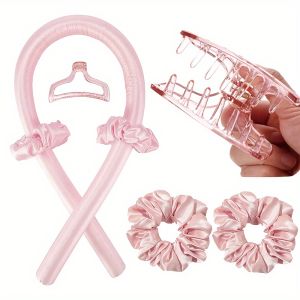 1set HairCurlers Overnight Hair Curling Rods Set - No Heat Curlers for Curly Texture Suitable for Normal Hair Type Fragrance-Free Styling Tools Kit