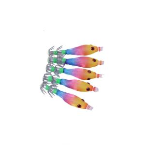 5pcs Artificial Baits Shrimp Lures Baits 5.8cm 3.1g Cuttlefish Hook Lures Glow Squid Jigs Glow Jigs Hook
