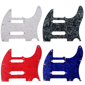 รอยขีดข่วนแผ้นสำหรับกีต้าร์ขนาดมาตรฐานสไตล์โมเดิร์นรอยขีดข่วนแผ้นปิ๊กการ์ดเบสกีตาร์8รู3ชั้น