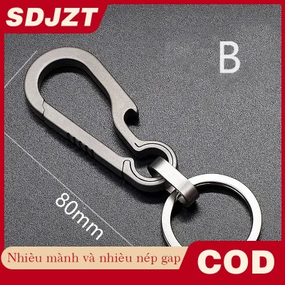 SDJZT Móc khóa titan dụng Cụ Ngoài Trời EDC móc khóa hợp kim titan móc khóa tiranium Phụ Kiện Xe Hơi Móc khóa quà Tặng Mặt dây chuyền cho nam giới