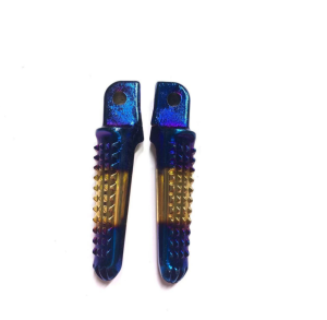 Universal 1Pair Motorcycle Rear Footrest Foot Pedal Alloy Two Tone Titanium Foot Rest