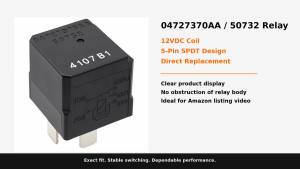 04727370AA 50732 Automotive Relay (Pack of 4) – 12VDC 5-Pin High-Performance Relay - Direct Replacement for 04727370AA 5081 B3 V4-1C-12V