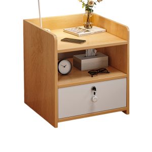 30*39*45cm modern simple Nordic Modern Bedside Table With Lock Mini Simple Side Table Hotel Storage Cabinet Bedroom Locker