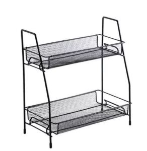 Spice rack Organizer 2-Tier Spice Rack and Bathroom Shelf: Perfect for Kitchen Bath Room Bedroom - Keimav