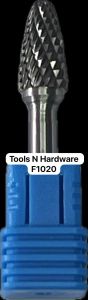 JS Tools High-Quality Solid Carbide F-Shape Burr for Woodworking and Metalworking