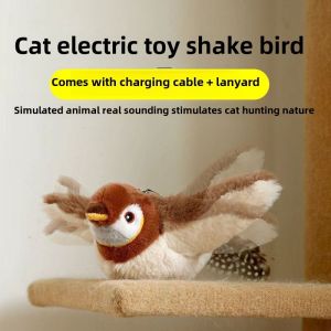 [SG]🚚 Cat Teasing Bird Electric Toy Realistic Bird Sound Cat Happy Toy Self-Entertainment Artifact Automatic Cat Teaser