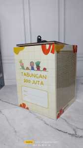 celengan target 50 jt kunci kotak jumbo celengan target viral model brangkas