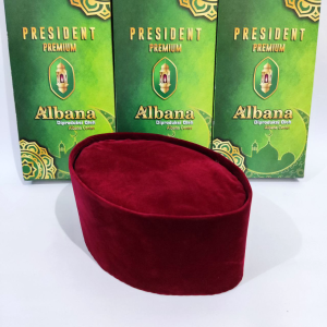 Peci Kopiah Songkok PRESIDENT Merah Pitung Bludru