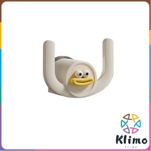 Klimo 1PC Bathroom Slipper Hook  Wall-Mounted Paste Shoe Storage Rack No Punching Hanging Coat Hangers