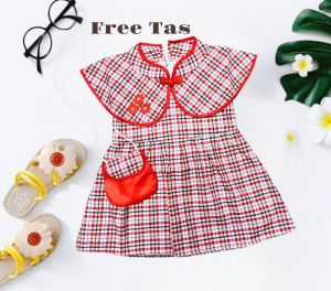Dress Anak Cewek Model Kekinian Bahan Katun Ready Usia Anak 6 Bulan-7 Tahun