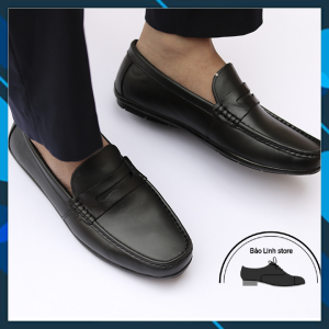 Giày Lười Nam Da Mềm Giày Driver Shoes - Da Bò Mã GL66