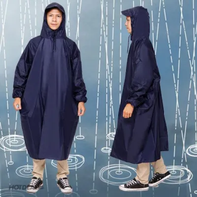 Áo Mưa kín người Không Xẻ Tà Vải Dù Hàng Cao Cấp Chống Thấm Cực Tốt Áo Mưa Đi Xe Máy