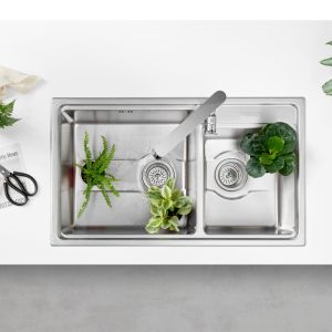 Chậu Rửa Chén Malloca MS 5082W - 2 Ngăn - Ngang 82cm - Thép Không Gỉ 304 - Sơn Chống Ồn - Bảo Hành 3 Năm - Hàng Chính Hãng