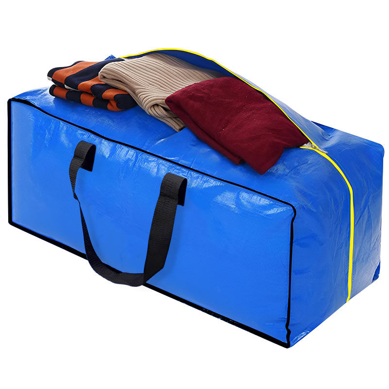 Blue Foldable Storage Bag Heavy Duty Clothes Organizer 86l_voghion.com