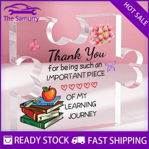 Samurry ✨Hot Sale✨ Sáng tạo không thường xuyên Acrylic câu đố đồ họa mảng bám mùa tốt nghiệp Cảm ơn bạn giáo viên phước lành mảng bám bàn văn phòng trang trí quà tặng