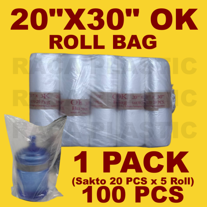 [100PCS] 20x30 OK Laundry Plastic Bag 100 pcs MultiPurpose HD Roll Bag