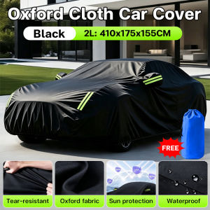 Makapal Matibay Oxford Car Cover Waterproof Reflector Strip Anti Dust UV Rain 360 All Round Protection For Sedan Hatchback SUV Pickup