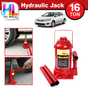 HL MALL 16 Ton Portable Heavy Duty Hydraulic Bottle Jack Automotive Car Jack Emergency Kit Set - 16 TON (Maximum Height 40.5 cm)