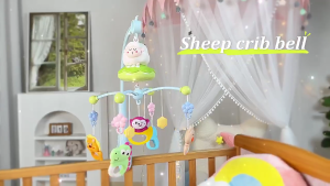 Rotating Baby Crib Mobile Musical Projector Remote Operated 400 Songs Animal Star Lights Visual Tracking Toy