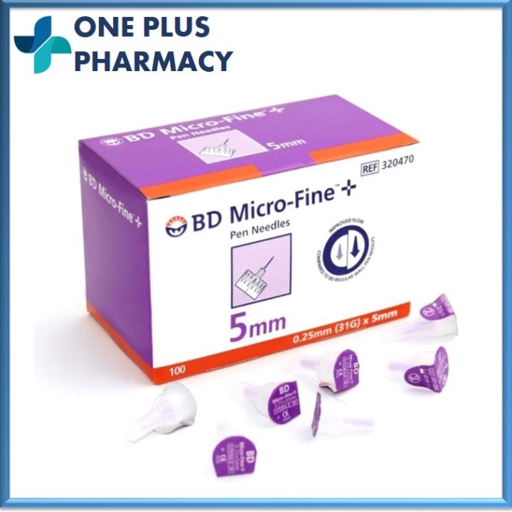 BD Micro Fine Insulin Pen Needles (5mm x 100's/Box) [EXP 10/2026] Lazada