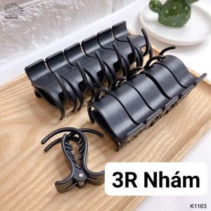 Set 12 kẹp tóc càng cua 3 răng màu đen bóng